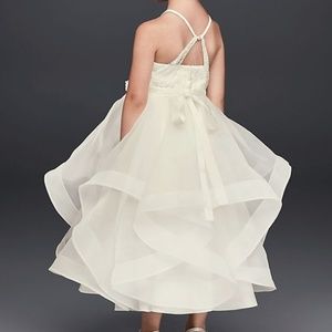 COPY - DAVID'S BRIDAL LACE AND TULLE FLOWER GIRL …